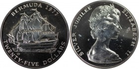 Weltmünzen und Medaillen, Bermuda. 25 Dollars 1977, 1.63 OZ. Silber. Stempelglanz