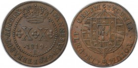 Weltmünzen und Medaillen, Brasilien / Brazil. 20 Reis 1819 R, Kupfer. KM 316.1. Vorzüglich
