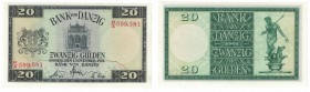 Banknoten, Danzig. Bank von Danzig. 20 Gulden 01.11.1937. Pick 63. UNC