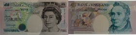Banknoten, England. 5 Pound 1990-93. P.139c. I