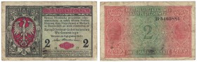 Banknoten, Polen / Poland. Deutsche Besetzung von Polen während des Ersten Weltkriegs. 2 Marki 1917. Pick 9. IV