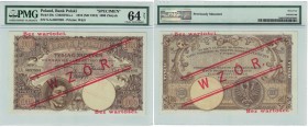 Banknoten, Polen / Poland. Bank Polski. 1000 Zlotych 1919 (ND 1924). "WZOR", CM#55Wa-c, S/N S.A.5657893-Printer: W&S. Pick 59s. PMG 64, Choice UNC