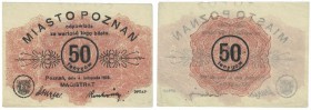 Banknoten, Polen / Poland. MIASTO POZNAN. 50 Fenygow 1919. II