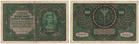 Banknoten, Polen / Poland. 500 Marek 1919. Pick 28. III-IV