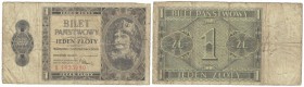 Banknoten, Polen / Poland. 1 Zloty 1938. Pick 50. IV