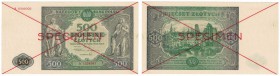 Banknoten, Polen / Poland. 500 Zlotych 1946. "SPEZIMEN" Pick 121s. UNC