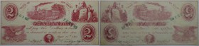 Banknoten, USA / Vereinigte Staaten von Amerika, Obsolete Banknotes. Manchester, New Jersey. S. W. & W. A. Torrey. June 15, 1861. 2 Dollars 1861. I