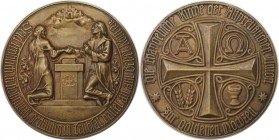 Medaillen und Jetons. Deutschland, Medaille der Evangelischen Kirche der Altpreußischen Union "Zur Goldenen Hochzeit", Bronze 240.79 g. 9.7 cm. Stempe...