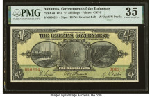 Low Serial Number 214 Bahamas Bahamas Government 4 Shillings 1919 Pick 2a PMG Choice Very Fine 35. HID09801242017 © 2022 Heritage Auctions | All Right...