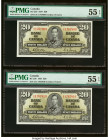Canada Bank of Canada $20 2.1.1937 Pick 62b BC-25b Two Consecutive Examples PMG About Uncirculated 55 EPQ (2). HID09801242017 © 2022 Heritage Auctions...