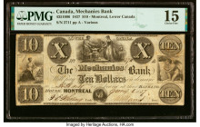 Canada Montreal, LC- Mechanics Bank $10 1.6.1837 Ch.# 435-10-06 PMG Choice Fine 15. HID09801242017 © 2022 Heritage Auctions | All Rights Reserved