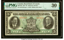 Canada Montreal, PQ- Royal Bank of Canada $5 3.1.1927 Ch.# 630-14-04 PMG Very Fine 30. HID09801242017 © 2022 Heritage Auctions | All Rights Reserved