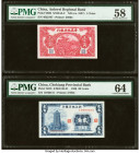 China Anhwei Regional Bank 1 Chiao ND (ca. 1937) Pick S806 S/M#A5-2 PMG Choice About Unc 58; China Chekiang Provincial Bank 20 Cents 1936 Pick S878 S/...