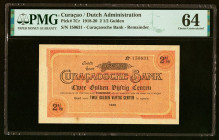 Curacao Curacaosche Bank 2 1/2 Gulden 1920 Pick 7Cr Remainder PMG Choice Uncirculated 64. HID09801242017 © 2022 Heritage Auctions | All Rights Reserve...