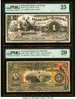 Guatemala Banco Americano de Guatemala; Banco de Occidente 1; 5 Pesos 2.11.1914; 1.8.1914 Pick S111b; S176b Two Examples PMG Very Fine 25; Very Fine 2...
