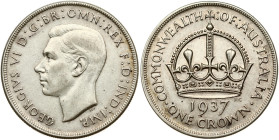 Australia 1 Crown 1937 Coronation. George VI (1936-1952). Coronation of King George VI. Silver .925, 28.15 g. KM-34