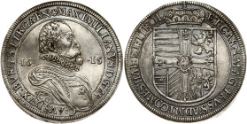 Holy Roman Empire, Tyrol. Archduke Maximilian (1612-1618). Taler 1615 Hall. Silver 28.08 g. Dav. 3321. Patina.