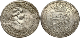 Holy Roman Empire, Alsace. Leopold (1607-1626) as Bishop of Strassburg. Taler 1623 Ensisheim. Silver 28.14 g. Dav. 3345. Patina, scratches.