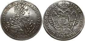 Holy Roman Empire, Tyrol. Karl VI (1711-1740). Taler 1713 Hall. Dav. 1050. Silver 28.56 g. Tooled, patina.