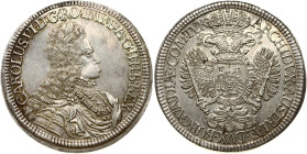 Holy Roman Empire, Tyrol. Karl VI (1711-1740). 2 Taler ND (1714) Hall. Silver 57.33 g. Dav. 1049. Patina, edge scratches.