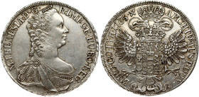 Holy Roman Empire, Tyrol. Maria Theresia (1740-1780).Taler 1765 Vienna. Silver 27.92 g. Dav. 1112. Weight adjustment marks on obverse.
