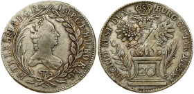Holy Roman Empire. Maria Theresia (1740-1780). 20 Kreuzer 1765 Vienna. Silver 6.56 g. KM- 1814.