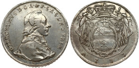 Holy Roman Empire, Salzburg. Hieronymus (1772 - 1803). Taler 1783 M. Silver 27.94 g. Dav. 1263. Patina.