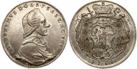Holy Roman Empire, Salzburg. Hieronymus von Colloredo (1772-1803). Taler 1788 M. Silver 27.87 g. Dav. 1264; KM-462. Patina.