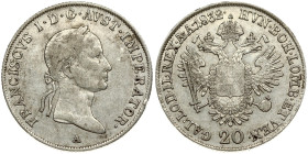 Austria. Franz I (1792-1835). 20 Kreuzer 1832 A. Silver 6.62 g. KM 2147.