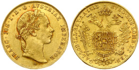 Austria. Franz Joseph I (1848-1916). Ducat 1853 A. Gold 3.46 g. Fr. 490; KM-2263.