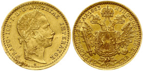 Austria. Franz Joseph I (1848-1916). Ducat 1863 A. Gold 3.46 g. Fr. 491; KM-2264.