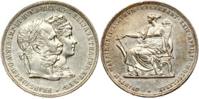 Austria. Franz Joseph I (1848-1916). 2 Gulden 1879 Silver Wedding. Silver 24.66 g. X-M5