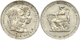 Austria. Franz Joseph I(1848-1916). 2 Gulden 1879 Silver Wedding Anniversary. Silver 24.65 g.