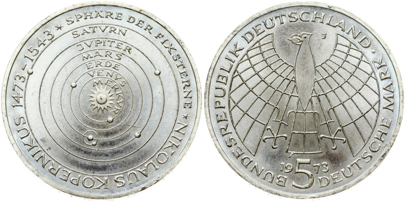 Germany Federal Republic 5 Mark 1973 J Nicolaus Copernicus. 500th Anniversary - ...