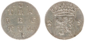 Bataafse Republiek (1795-1806) - Utrecht - Dubbele Wapenstuiver 1796 reeded edge (Sch. 104 /R) - mintage: 2110 ex. - VF/XF