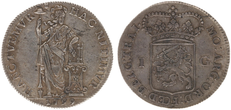 Bataafse Republiek (1795-1806) - Utrecht - 1 Gulden 1799 (Sch. 98 / Delm. 1182) ...