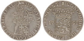 Bataafse Republiek (1795-1806) - Utrecht - Zilveren Dukaat 1798 (Sch. 67 / Delm. 982/R1) - VF/XF - rare