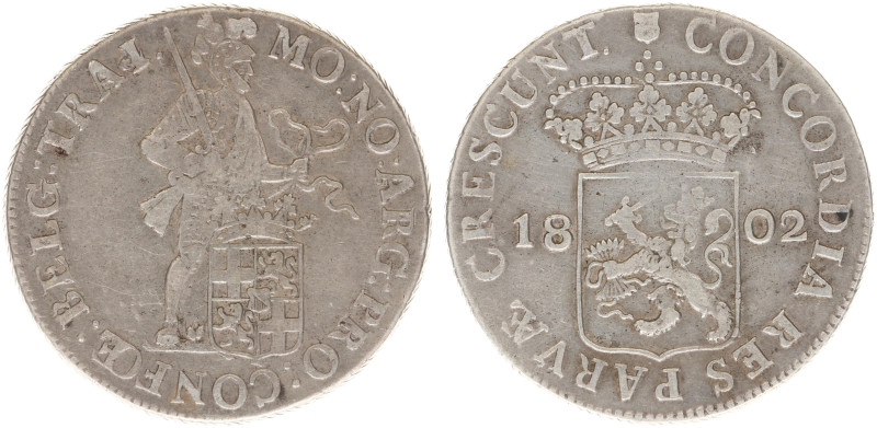 Bataafse Republiek (1795-1806) - Utrecht - Zilveren Dukaat 1802 (Sch. 71 / Delm....