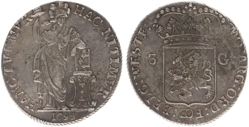 Bataafse Republiek (1795-1806) - West-Friesland - 3 Gulden 1795 (Sch. 85a / Delm...