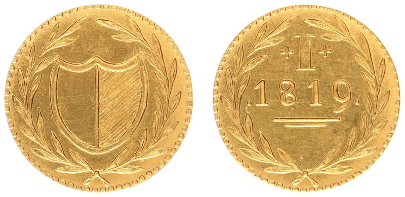 Koninkrijk NL Willem I (1815-1840) - Bleyensteinse Duit 1819 - GOLD - issued in ...