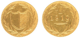 Koninkrijk NL Willem I (1815-1840) - Bleyensteinse Duit 1819 - GOLD - issued in 1962 by F. van Lanschot to commemorate the 25th anniversary of the com...