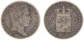 Koninkrijk NL Willem I (1815-1840) - ½ Gulden 1819 U (Sch. 280) - F/VF