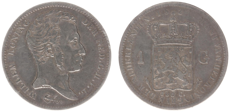 Koninkrijk NL Willem I (1815-1840) - 1 Gulden 1824 U (Sch. 261) - VF-