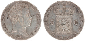 Koninkrijk NL Willem I (1815-1840) - 3 Gulden 1820 U (Sch. 242) - VF, planchet defects