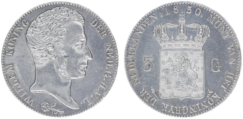 Koninkrijk NL Willem I (1815-1840) - 3 Gulden 1830 U from 1820 (Sch. 248a) - XF-...