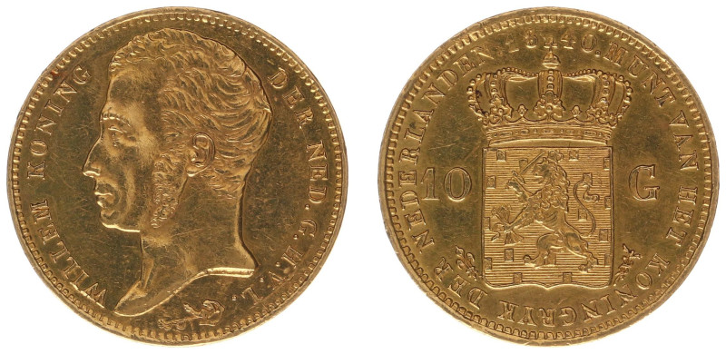 Koninkrijk NL Willem I (1815-1840) - 10 Gulden 1840 (Sch. 189) - Gold - XF- poli...