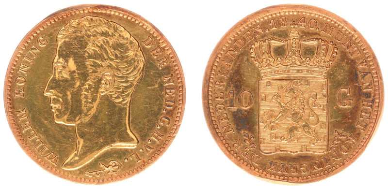 Koninkrijk NL Willem I (1815-1840) - 10 Gulden 1840 (Sch. 189) - Gold - XF, trac...