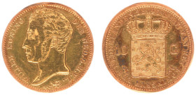 Koninkrijk NL Willem I (1815-1840) - 10 Gulden 1840 (Sch. 189) - Gold - XF, traces of mounting, polished