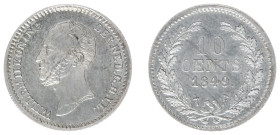 Koninkrijk NL Willem II (1840-1849) - 10 Cent 1849 (Sch. 535) - XF+