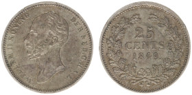 Koninkrijk NL Willem II (1840-1849) - 25 Cent 1849 (Sch. 533) - a.UNC